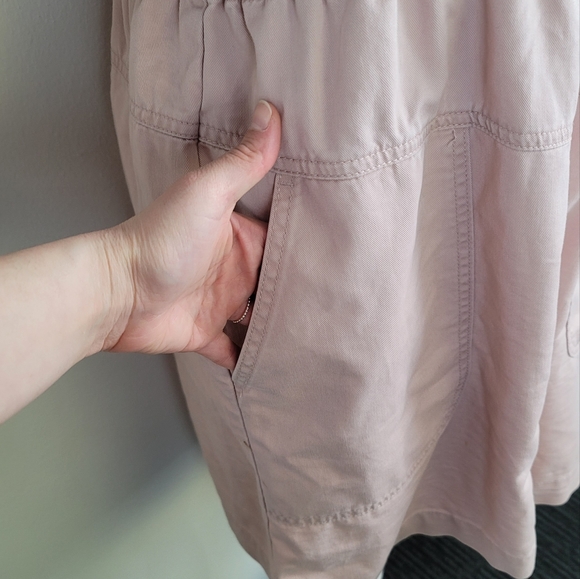 Universal Thread Large Blush Pink elastic waist full zip short sleeve dress - Picture 5 of 7